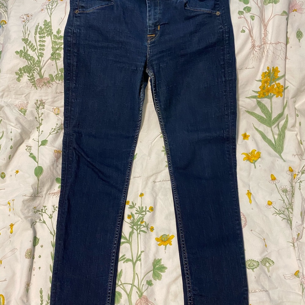 Hudson Jeans Tall Collin Midrise Skinny flap Supermodel Elysian Denim 31x27